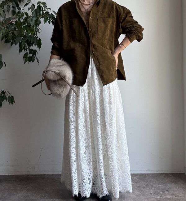  「【セットアップ対応】フェイクスエードジャケット」|ブルゾン・スタジャン|