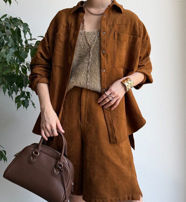  「【セットアップ対応】フェイクスエードジャケット」|ブルゾン・スタジャン|