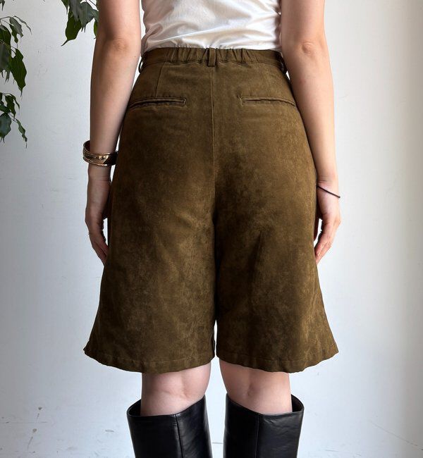  「【セットアップ対応】フェイクスエードショートパンツ」|チノ|