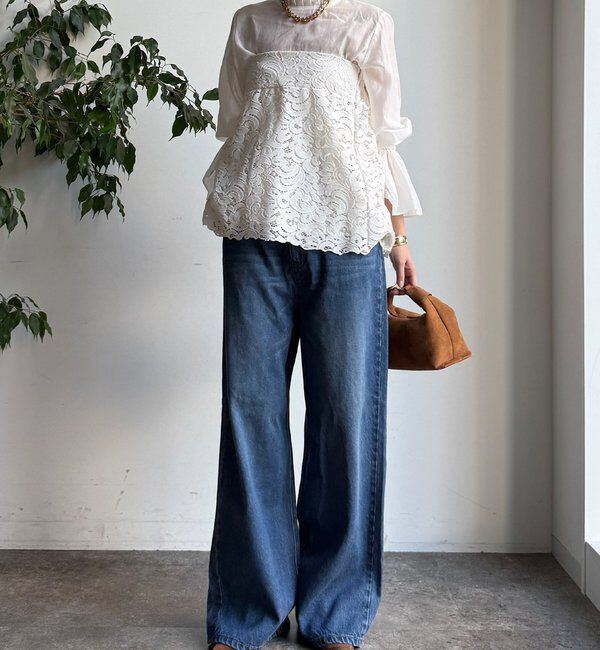  「プリーツ襟袖フレアブラウス」|シャツ・ブラウス|