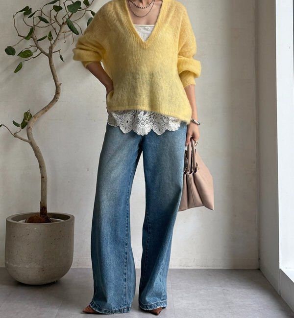  「【新色追加】起毛モヘヤスキッパープルオーバー」|ニット・セーター|