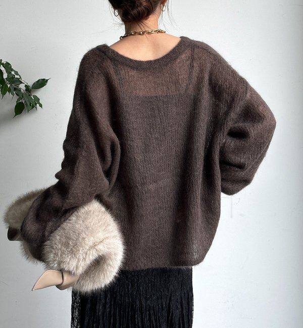  「【新色追加】起毛モヘヤスキッパープルオーバー」|ニット・セーター|