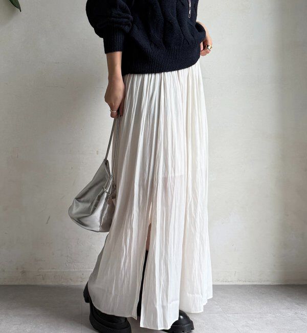  「ウエストリブギャザースカート」|スカート|