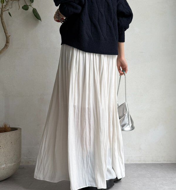  「ウエストリブギャザースカート」|スカート|