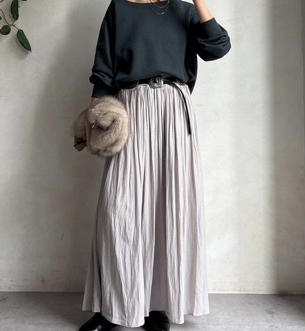  「ウエストリブギャザースカート」|スカート|
