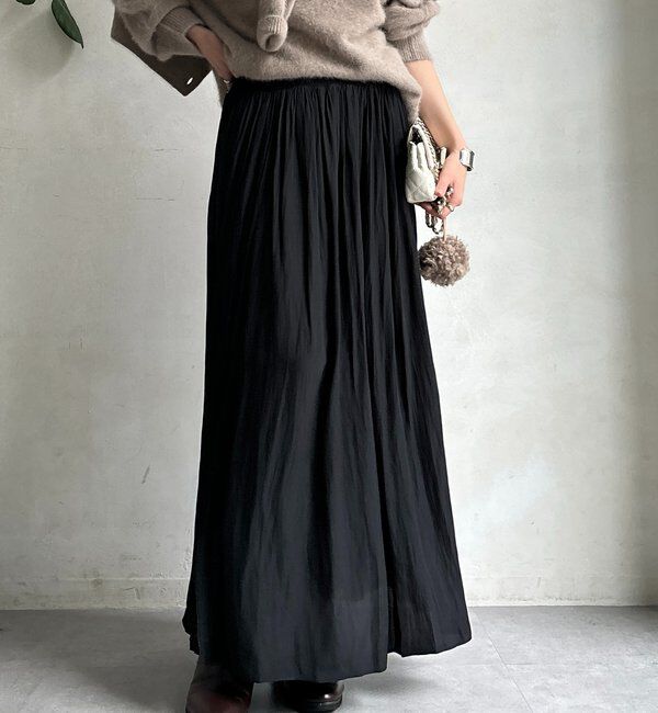  「ウエストリブギャザースカート」|スカート|