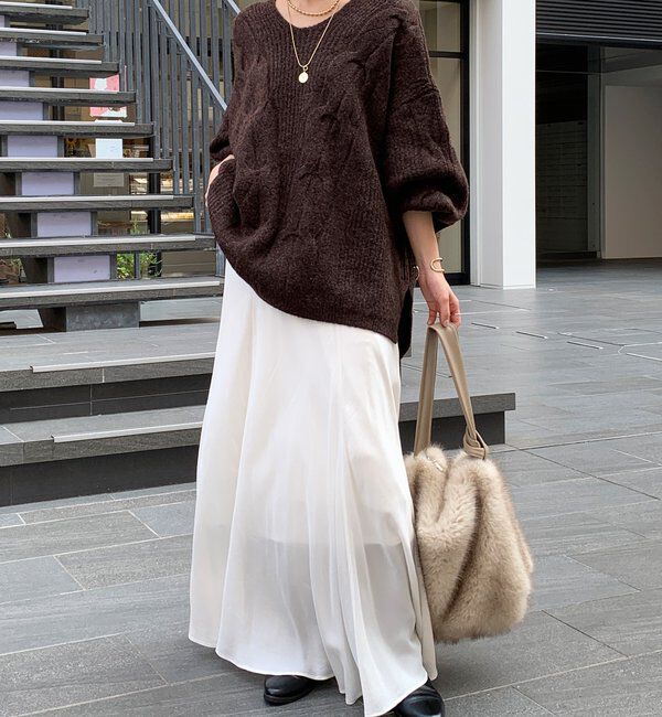  「ボリュームケーブルプルオーバー」|ニット・セーター|