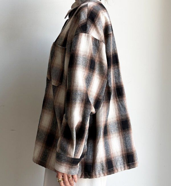  「起毛チェックドロストシャツ」|シャツ・ブラウス|