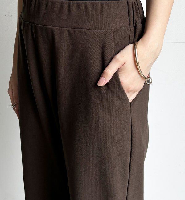  「裏起毛セミフレアイージーパンツ」|チノ|
