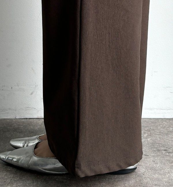  「裏起毛セミフレアイージーパンツ」|チノ|