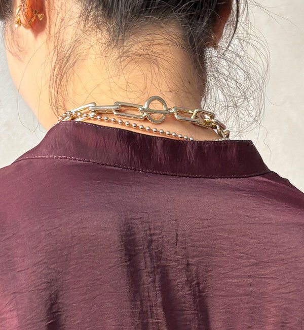  「レース切替チュニック」|シャツ・ブラウス|