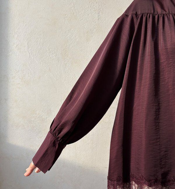  「レース切替チュニック」|シャツ・ブラウス|