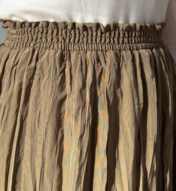  「レース切替ワッシャースカート」|スカート|