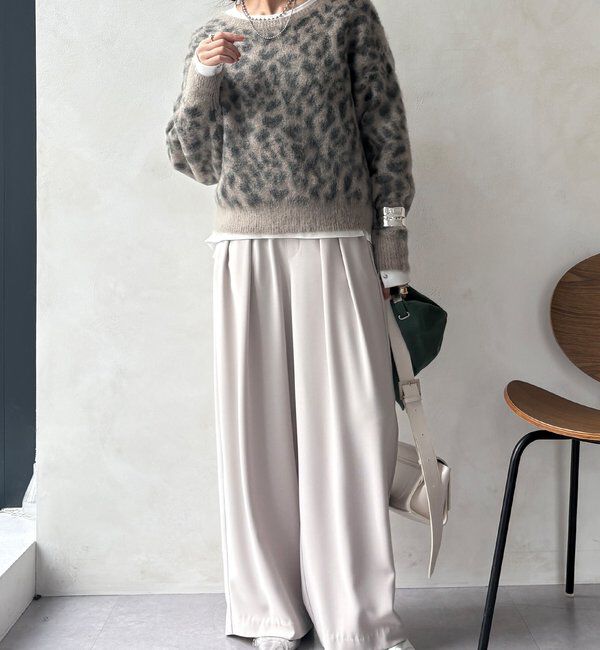  「レオパード柄起毛ニット」|ニット・セーター|