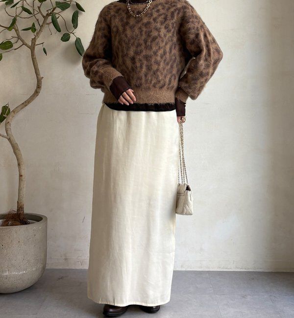  「レオパード柄起毛ニット」|ニット・セーター|