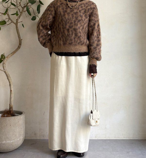  「レオパード柄起毛ニット」|ニット・セーター|