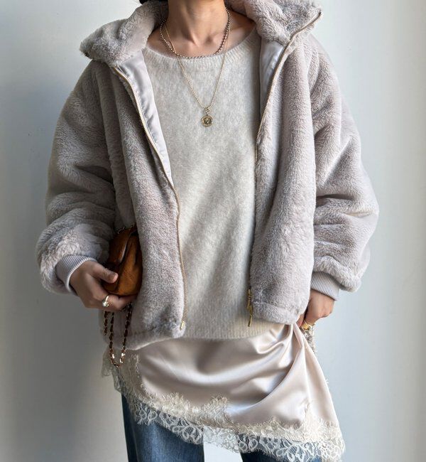  「【WEB限定】フェイクミンクスタンドファーブルゾン」|その他|