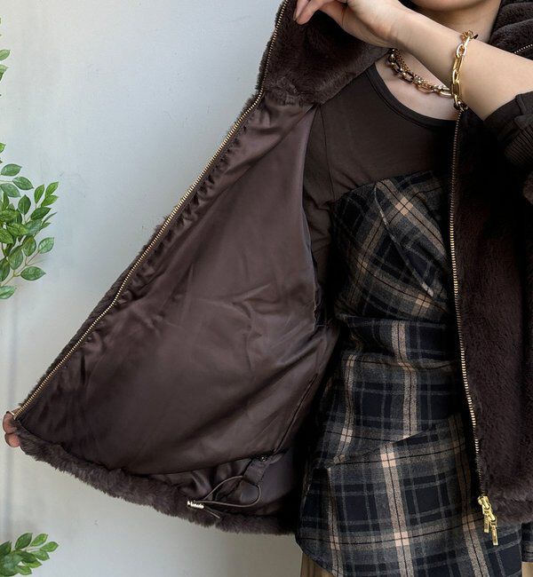  「【WEB限定】フェイクミンクスタンドファーブルゾン」|その他|