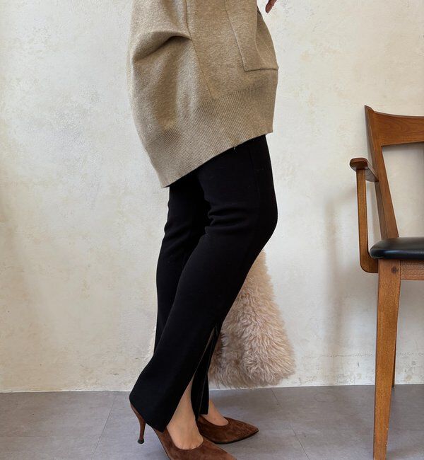  「サイドファスナーレギンスパンツ」|チノ|