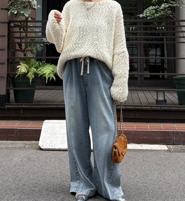  「ウールスラブロービングニット」|ニット・セーター|