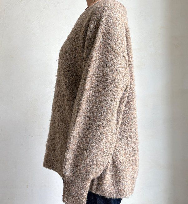  「MIXヤーンボートネックプルオーバー」|ニット・セーター|