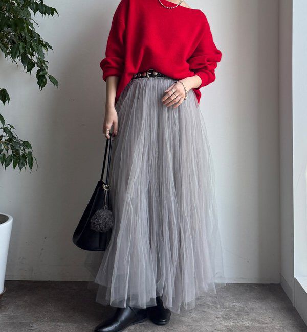  「ファーウールボートネックプルオーバー」|ニット・セーター|