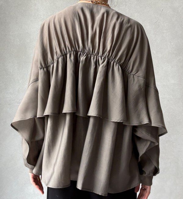  「【WEB限定】バックギャザーフリルブルゾン」|ブルゾン・スタジャン|