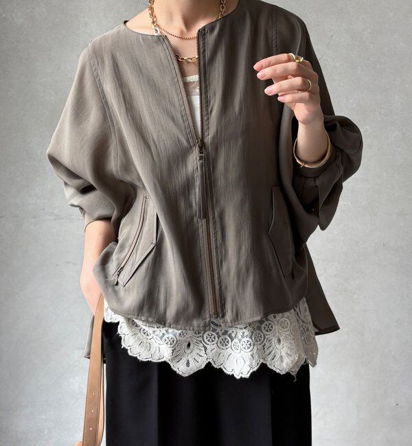  「【WEB限定】バックギャザーフリルブルゾン」|ブルゾン・スタジャン|