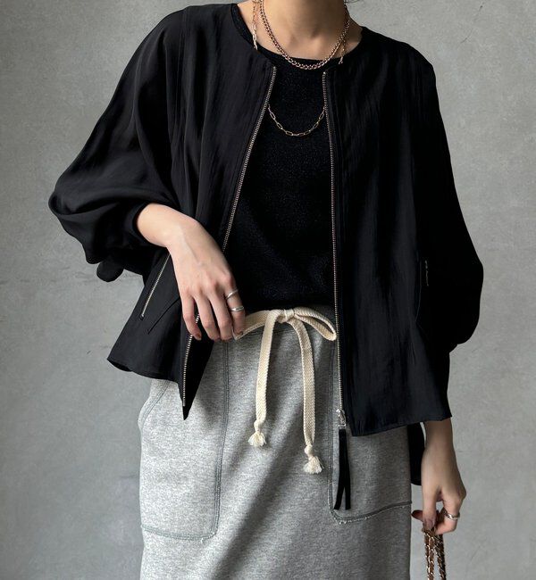  「【WEB限定】バックギャザーフリルブルゾン」|ブルゾン・スタジャン|