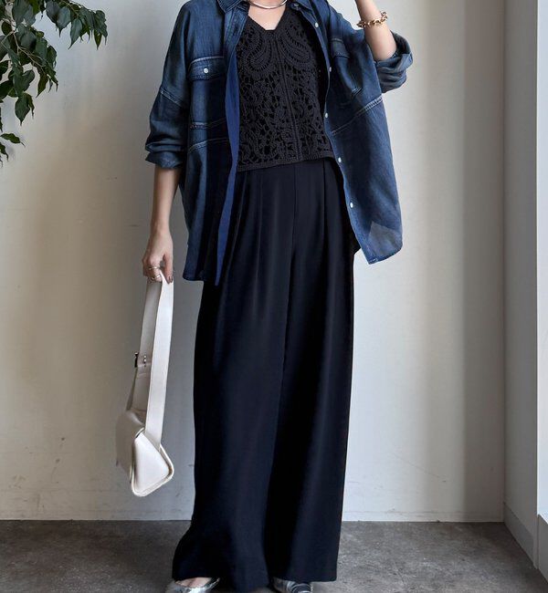  「クロッシェ編みニットベスト」|ニット・セーター|