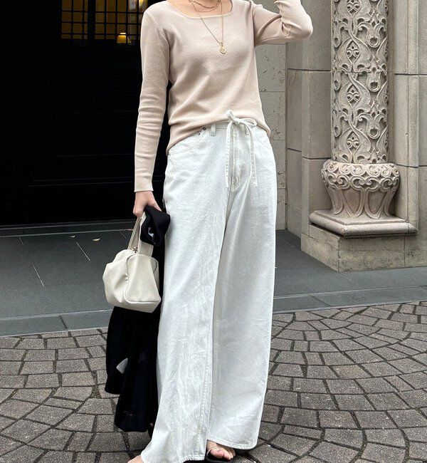  「【REI企画カラーあり】スクエアニットロングスリーブプルオーバー」|ニット・セーター|