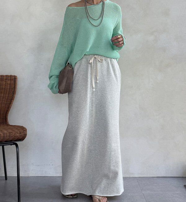  「裏毛ロングスカート」|スカート|