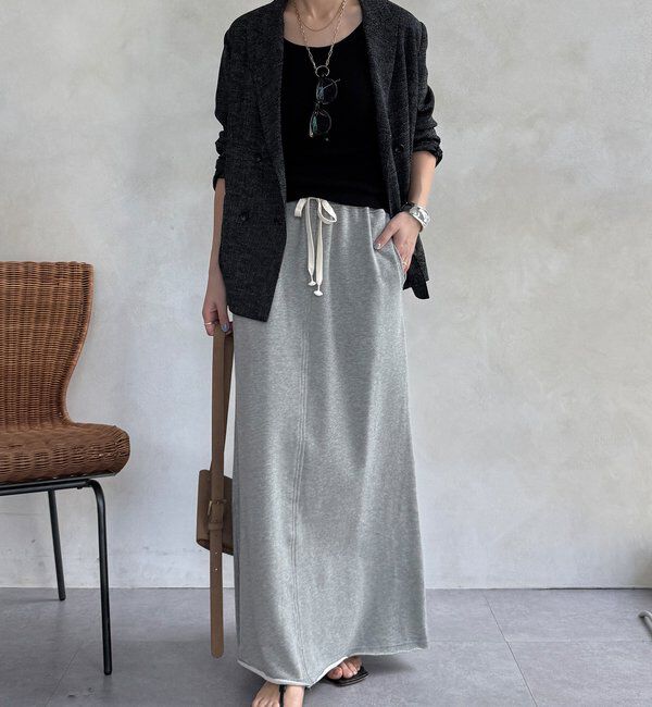  「裏毛ロングスカート」|スカート|