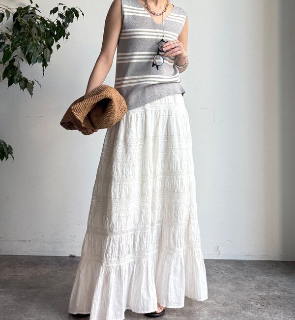  「【WEB限定】ボーダーニットタンク」|ニット・セーター|