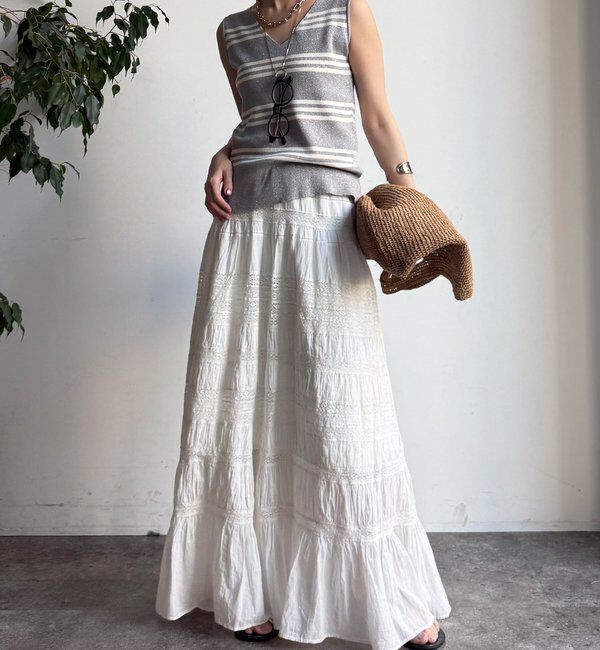  「【WEB限定】ボーダーニットタンク」|ニット・セーター|