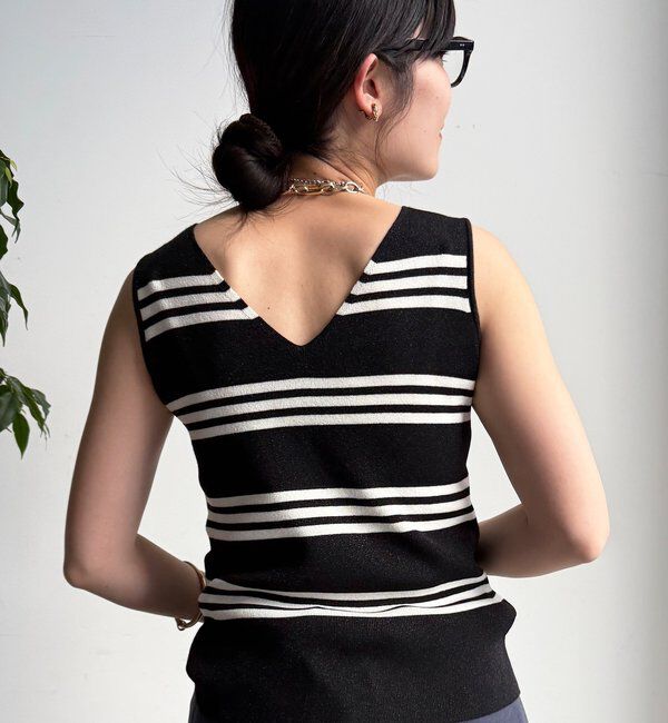  「【WEB限定】ボーダーニットタンク」|ニット・セーター|