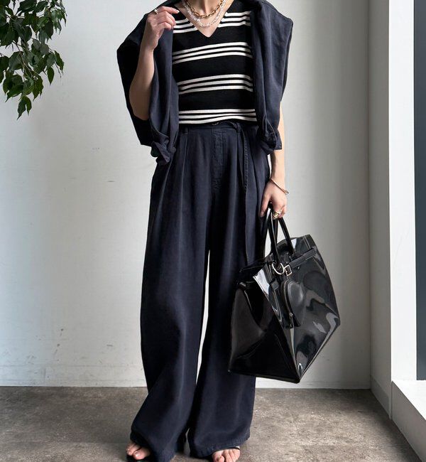  「【WEB限定】ボーダーニットタンク」|ニット・セーター|