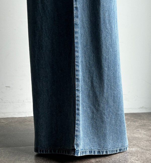  「ベルト付リヨセルデニムパンツ」|デニム|