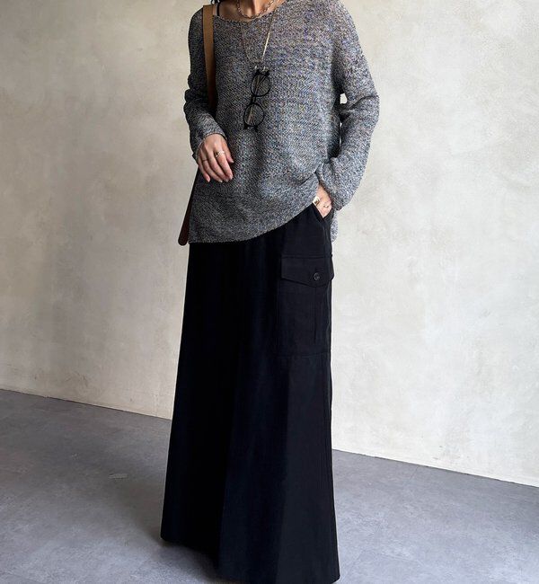  「前後2WAY鹿の子編みプルオーバー」|ニット・セーター|