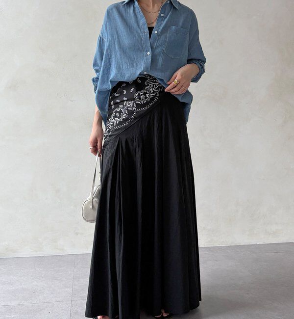  「【WEB限定】コットンボイルシアーデニムシャツ」|シャツ・ブラウス|