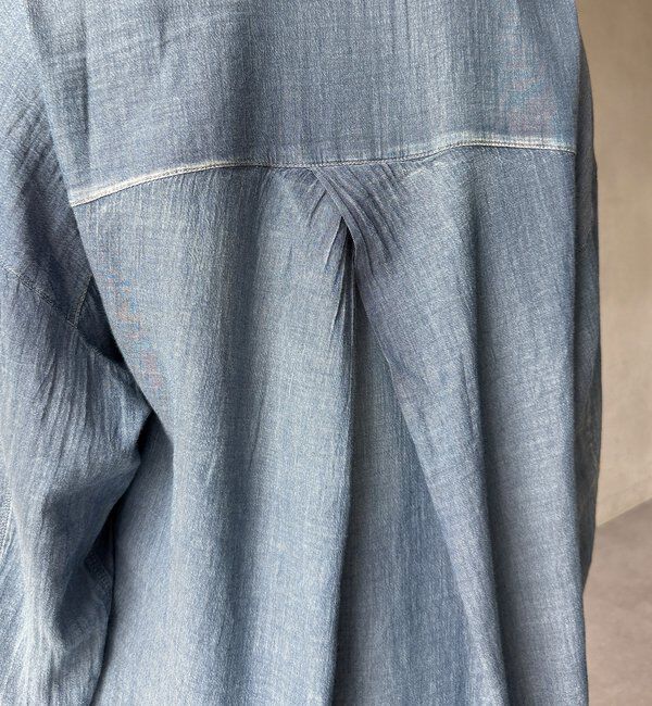  「【WEB限定】コットンボイルシアーデニムシャツ」|シャツ・ブラウス|