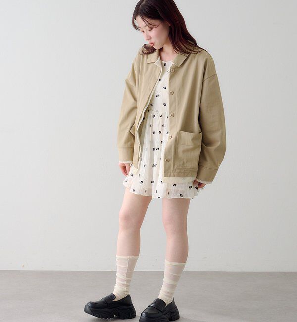  「フラワーステッチミニワンピース」|ワンピース|