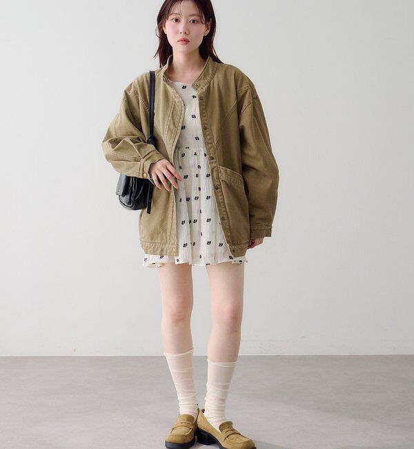  「フラワーステッチミニワンピース」|ワンピース|