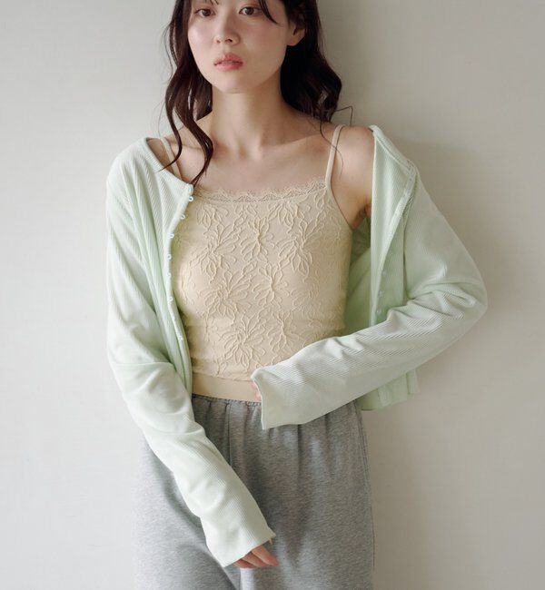  「カットベロアボタンカーディガン」|Tシャツ・カットソー|