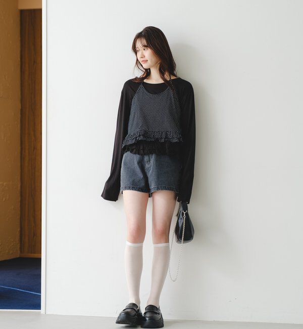  「ドットフリルキャミSET」|Tシャツ・カットソー|