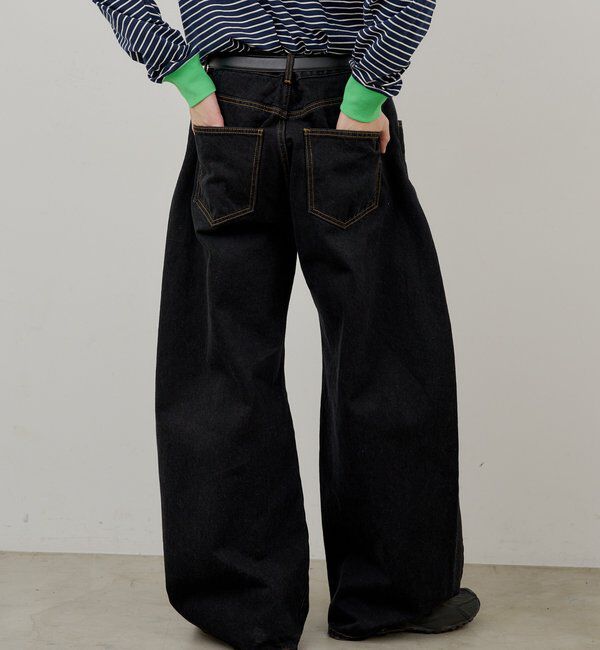  「【WHIMSIC/2サイズ展開/SETUP対応】サイドタックデニムパンツ」|デニム|