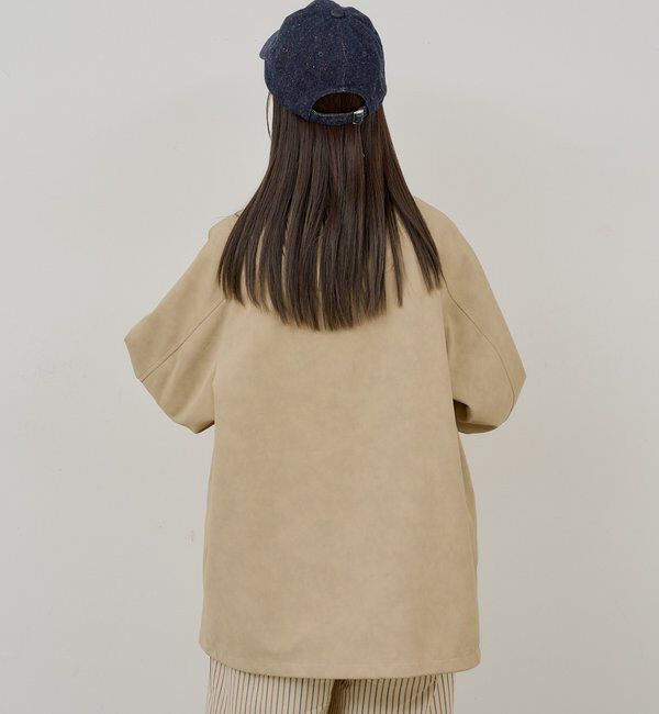  「【WHIMSIC/2サイズ展開】ヴィーガンレザーコーチジャケット」|ブルゾン・スタジャン|