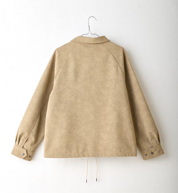  「【WHIMSIC/2サイズ展開】ヴィーガンレザーコーチジャケット」|ブルゾン・スタジャン|