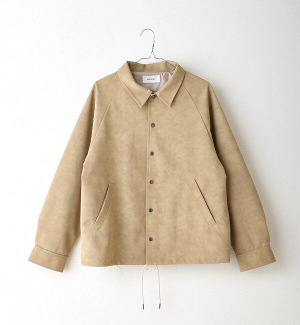  「【WHIMSIC/2サイズ展開】ヴィーガンレザーコーチジャケット」|ブルゾン・スタジャン|