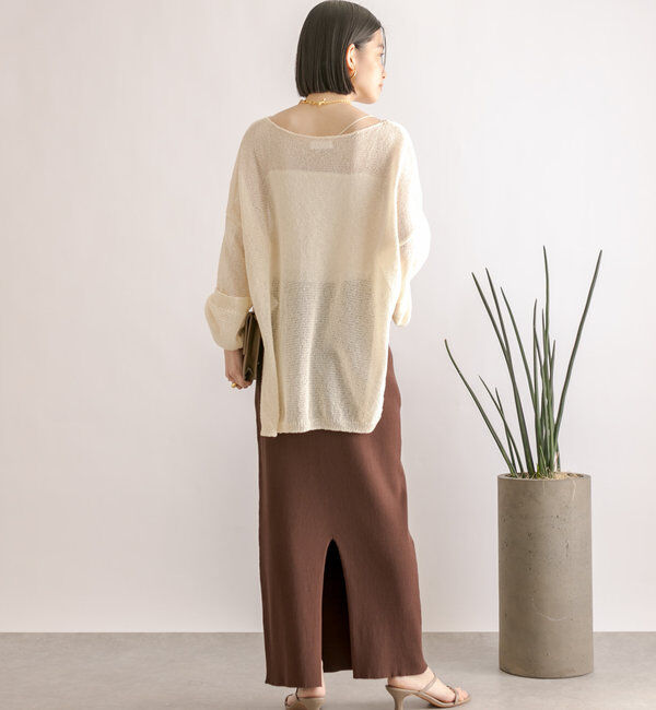  「【マイナス3kg/レビュー高評価☆】リブタイトスカート」|スカート|